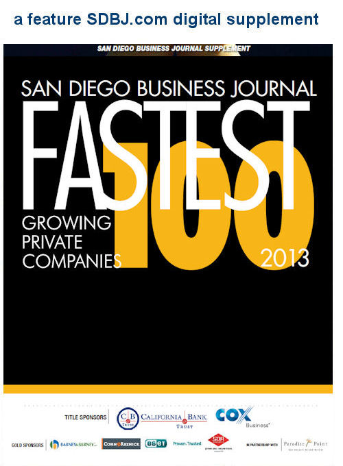 FastestGrowing Private Companies 2013 SDBJ Supplement San Diego