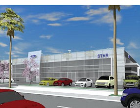 New Car Smell: Rendering of Star showroom on Brand Boulevard.