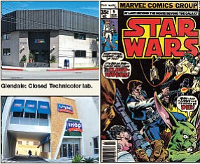Glendale: Closed Technicolor lab.  DineEquity: Saudi Arabian IHOP.  Disney: Orginal Star Wars comics.