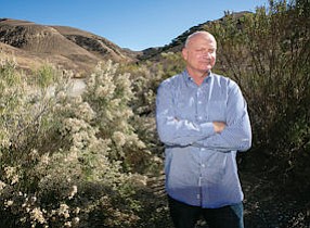 Fertile Ground: Developer Rick Bianchi at project site, which is in a valley.