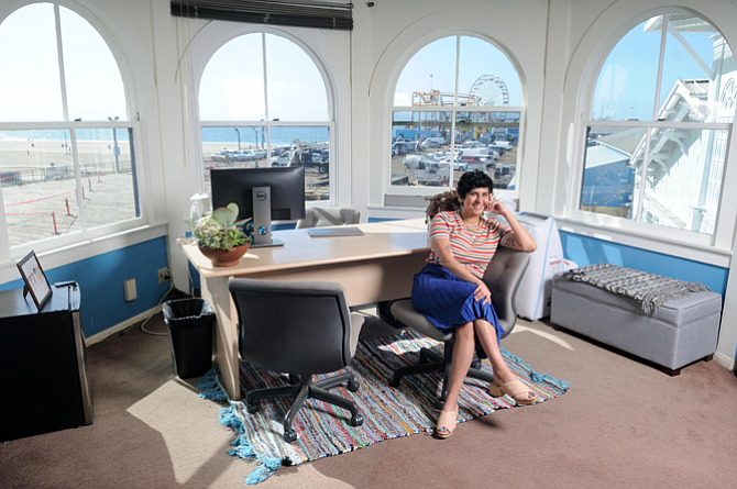 Negin Singh in her office in Santa Monica.