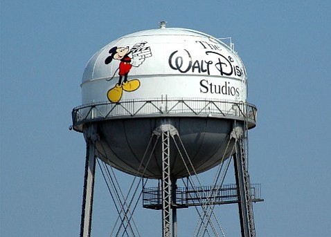 disney studios tower walt burbank water nametag fox tour mickey magical mystery lay owned angeles los mouse