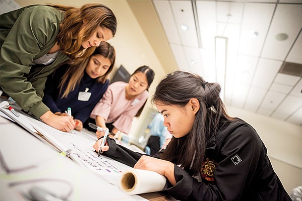 Urban Studies students in Sue Peerson's design studio - photo by Erik Jepsen