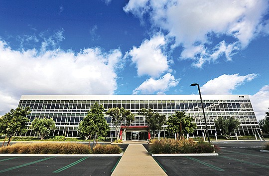 A UTC office building at 9779 Towne Centre Drive is seen as the likely site for Apple, Inc. in San Diego.