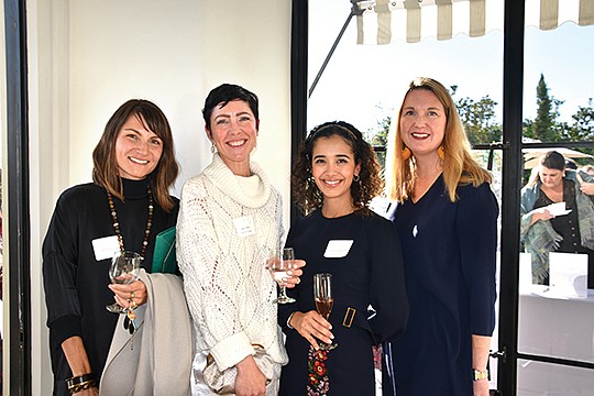 Whitney Lowe, left, Julie O’Brien, Gloria Cerventes, Camille Gustafson at the St. Germaine Children’s Charity at its Silver Tea event. Photo courtesy of St. Germaine Children’s Charity