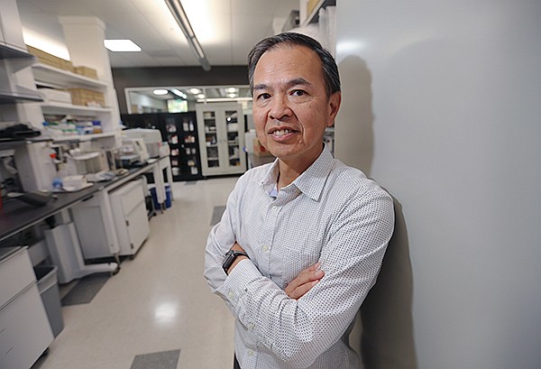 Explora Biolabs founder Richard Lin at the company’s Sorrento Valley facility. The business is among the San Diego contract research organizations that have been acquired. File photo by Jamie Scott Lytle