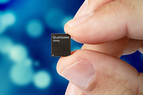 Qualcomm Inc.’s Snapdragon X55 modem was announced on Feb. 19. It will be the San Diego chipmaker’s second 5G modem since it announced the X50 in 2016. Separately, Qualcomm unveiled a new platform specifically designed for robotics. Photo courtesy of Qualcomm Inc.