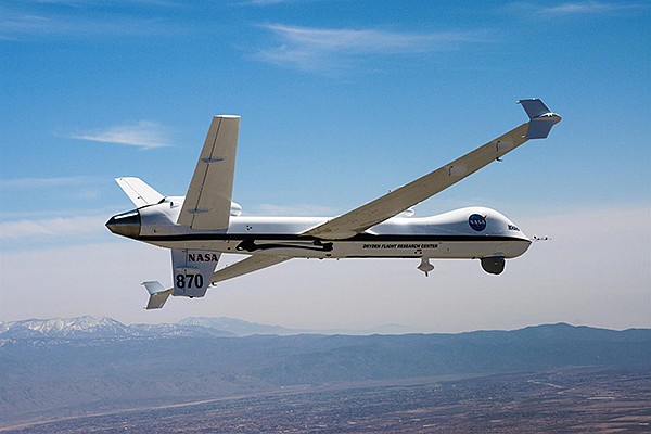 NASA calls its Predator B aircraft Ikhana. In the Native American Choctaw language, the word means intelligent, conscious or aware. Photo courtesy of General Atomics Aeronautical Systems Inc.