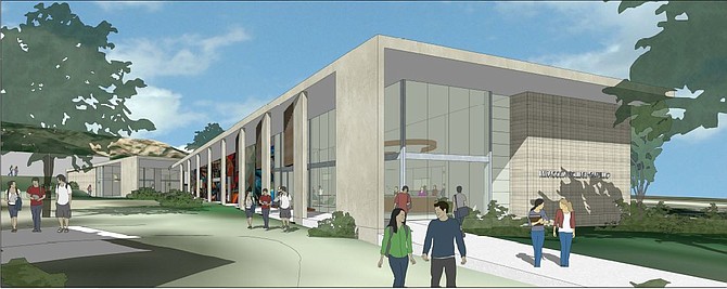 Barnhart-Reese Construction is building a new student services center at MiraCosta College. Rendering courtesy of Little Diversified Architecture.