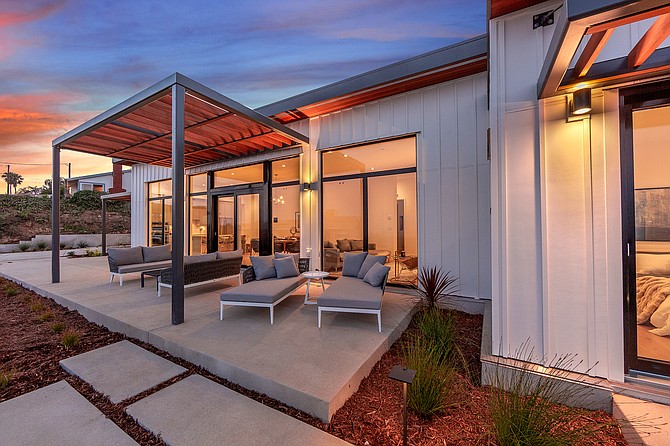 A Ventura modular home made by Dvele based in La Jolla is listed at $1.3 million. In March, Crescent Real Estate pumped $14 million into the venture. Photo courtesy of Dvele.