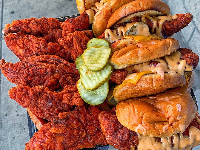 Photo courtesy of Dave’s Hot Chicken.
Dave’s Hot Chicken, based out of Pasadena, opened its first San Diego store in May. Two more locations, in El Cajon and Mira Mesa, will open first quarter of 2021.