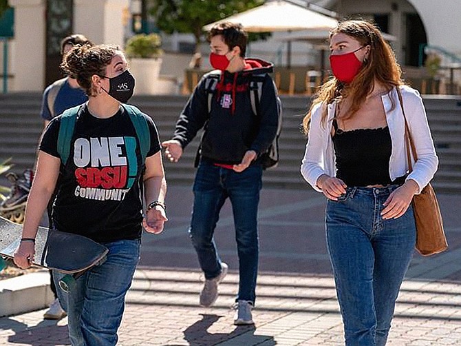 On March 17, 2020, SDSU announced that campus would be restricted and most faculty and staff would work remotely following the move to virtual instruction. Today, the university is planning a fall semester with more in-person instruction and activities as pandemic conditions improve. Photo courtesy of San Diego State University.