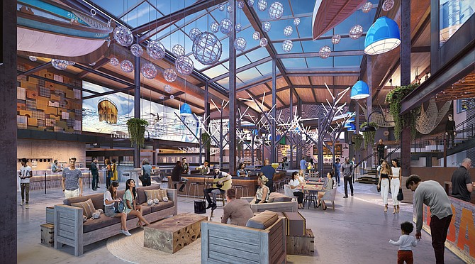 The recently completed Sky Deck in the Del Mar Highlands Town Center includes a mix of restaurants and breweries. Rendering courtesy of Donahue Schriber Realty Group.