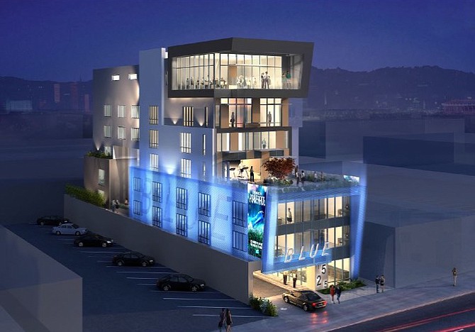 Visualization of the Hyatt Hotel Nue at 1525 N. Cahuenga Blvd.  in Hollywood.