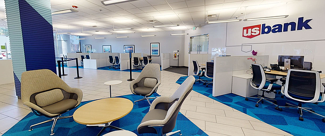 Tech Friendly: Remodeled US Bank branch in Panorama City.