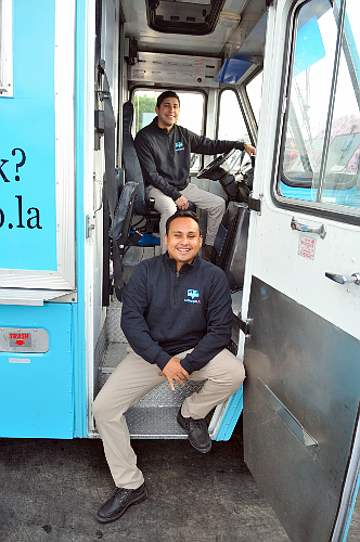 Founders Gabriel Gamez and Enrique Loyola (front).