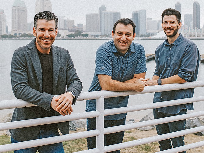 Photo courtesy of Drata
Drata’s co-founders include CRO Troy Markowitz, left, CTO Daniel Marashlian and CEO Adam Markowitz. The software as a service business has 70 employees and hopes to triple its headcount in 2022.