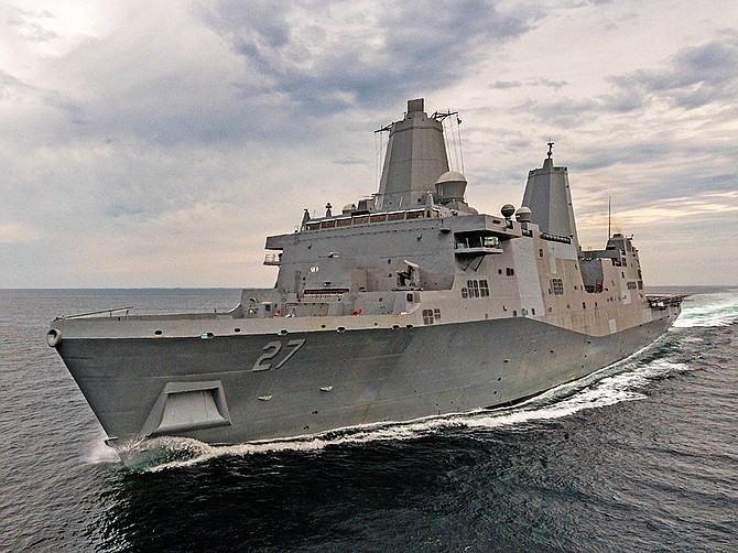 Photo courtesy of U.S. Navy
The USS Portland is an amphibious transport dock ship, one of several types of ships covered under a contract awarded to QED Systems. The new deal calls on QED to support maintenance availabilities. In this view, the Portland undergoes sea trials in the Gulf of Mexico in 2017.