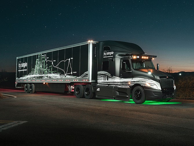 Photo courtesy of TuSimple
TuSimple recently demonstrated its technology by sending a Class 8 autonomous truck, similar to the one seen here, on an 80-mile run between two Arizona cities.