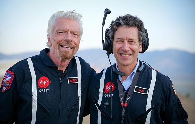 Virgin Orbit founder Richard Branson and CEO Dan Hart.