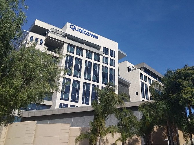 Qualcomm headquarters on Morehouse Drive in Sorrento Mesa. Photo courtesy of Qualcomm.