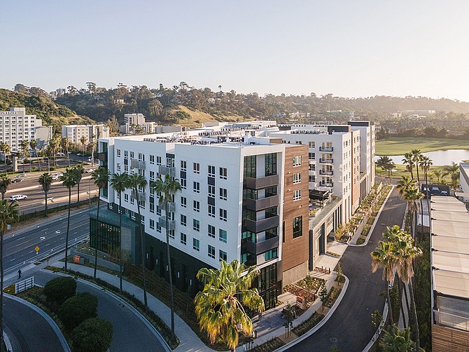 The Society apartment project in Mission Valley will ultimately have about 840 apartments. Photo courtesy of Holland Partner Group