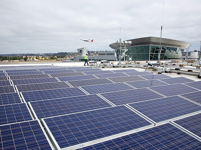 The San Diego Airport’s solar project was engineered and constructed by Borrego. Photo courtesy of Borrego.