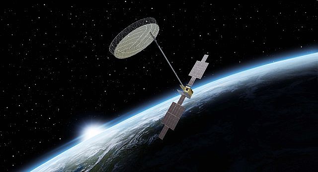 Viasat plans to launch a trio of ViaSat-3 satellites, offering nearly worldwide coverage. Rendering courtesy of Viasat Inc.