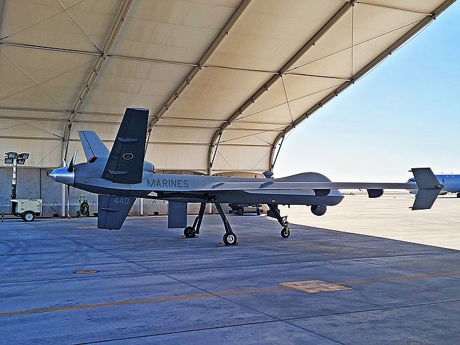 General Atomics Aeronautical Systems Inc. received a deal for maintenance, supply chain and related services for U.S. Marine Corps MQ-9 Reaper aircraft such as this one. Photo courtesy of the U.S. Marine Corps