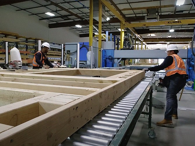 Agorus manufacturing facility producing panels for a housing project. Photo courtesy Agorus