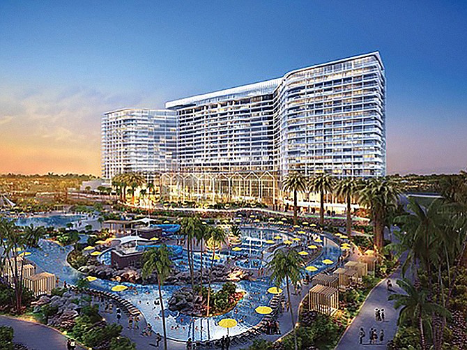 The Gaylord Bayfront Hotel in Chula Vista is now the largest hotel project currently under construction in California. Rendering courtesy of the Port of San Diego.